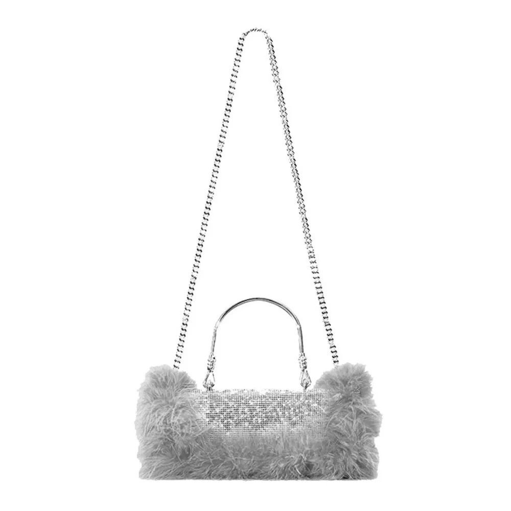 Feather Embellished Handbag